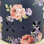 Lacivert Çiçek Desenli Metal 2 Li Patates Soğan Sepeti Cnk0003