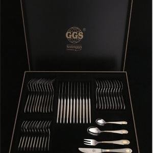 Nadine Parlak Altın Solingen Kutulu Çatal Kaşık Bıçak 96 Parça