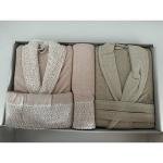 %100 Pamuklu Aile Seti Bornoz Takımı