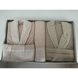 %100 Pamuklu Aile Seti Bornoz Takımı