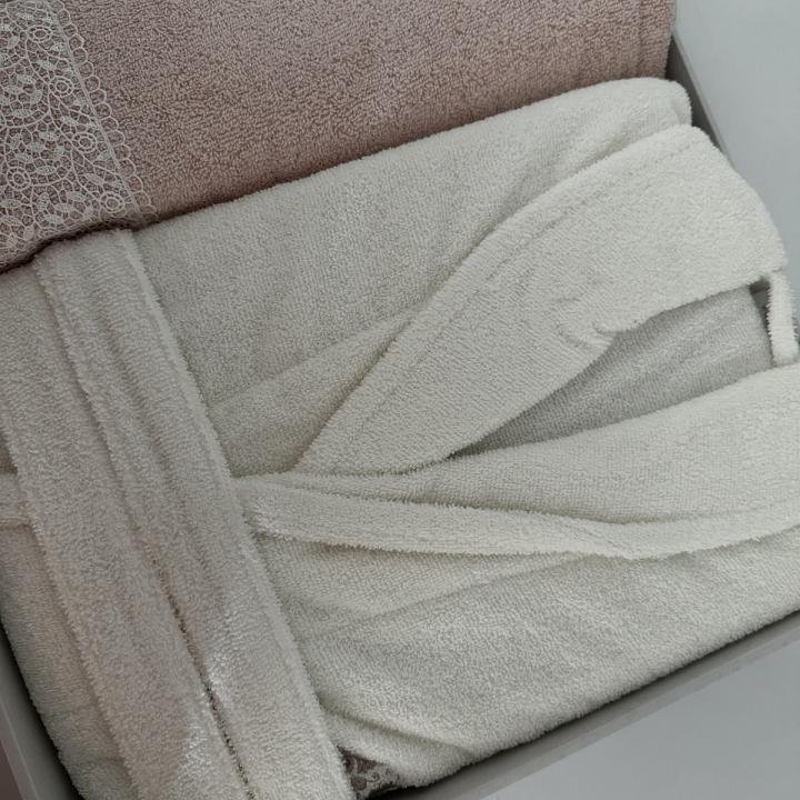 %100 Pamuklu Aile Seti Bornoz Takımı